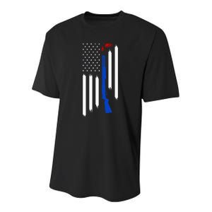 Patriotic Skeet Trap Clay Pigeon Shotgun Shooting Youth Performance Sprint T-Shirt