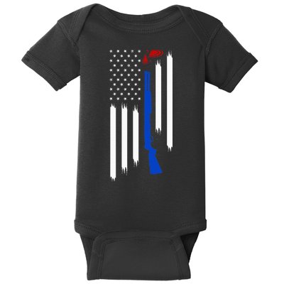 Patriotic Skeet Trap Clay Pigeon Shotgun Shooting Baby Bodysuit