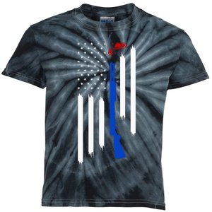 Patriotic Skeet Trap Clay Pigeon Shotgun Shooting Kids Tie-Dye T-Shirt