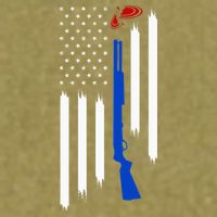 Patriotic Skeet Trap Clay Pigeon Shotgun Shooting Garment-Dyed Women's Muscle Tee