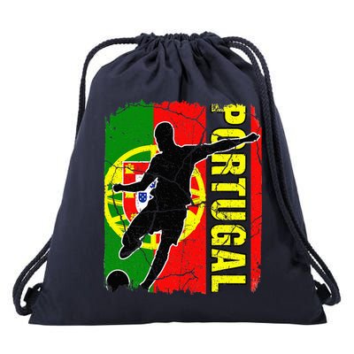 Portugal Soccer Team Portuguese Flag Jersey Drawstring Bag