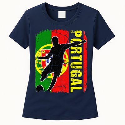 Portugal Soccer Team Portuguese Flag Jersey Womens T-Shirt