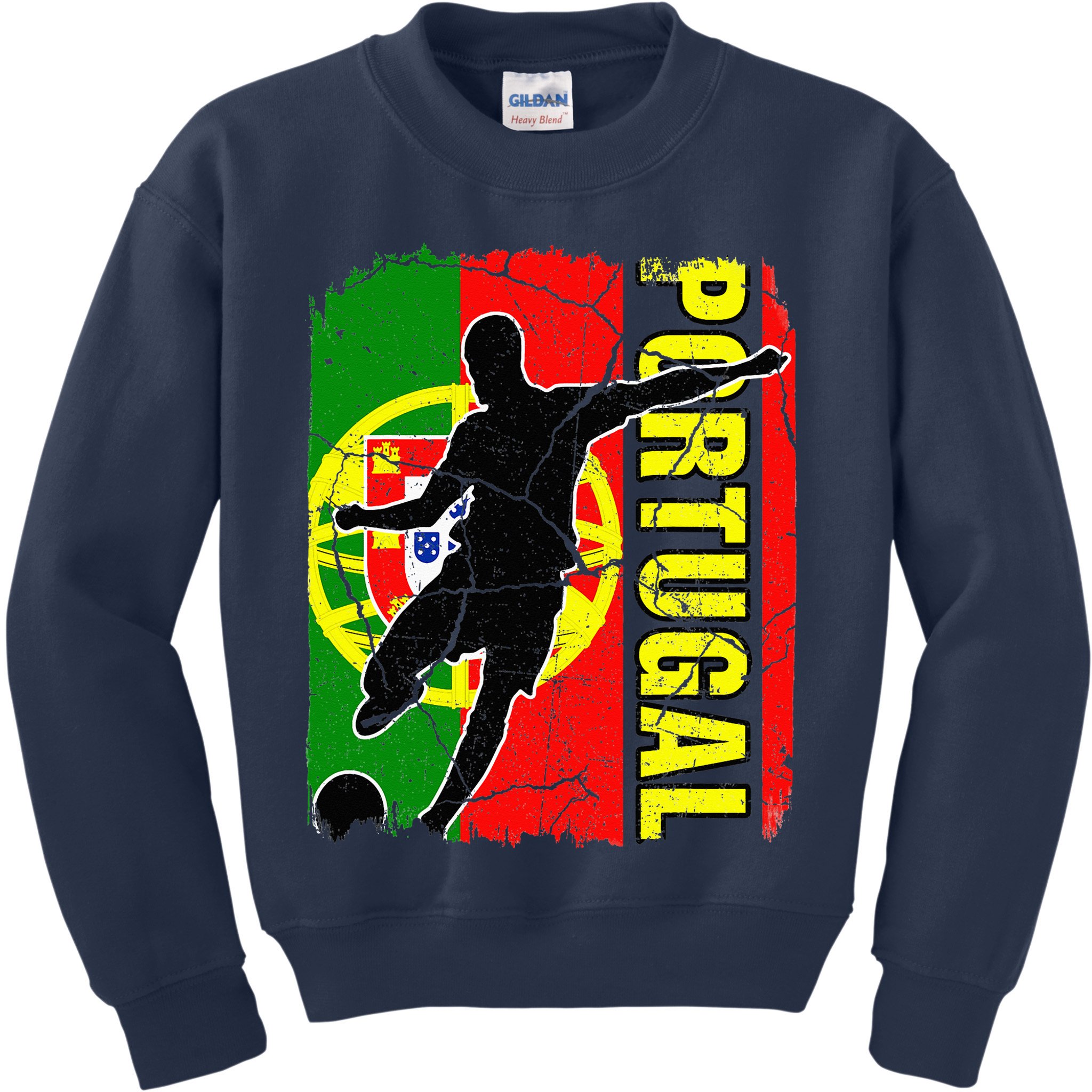 Portugal Soccer Team Portuguese Flag Jersey Kids Sweatshirt