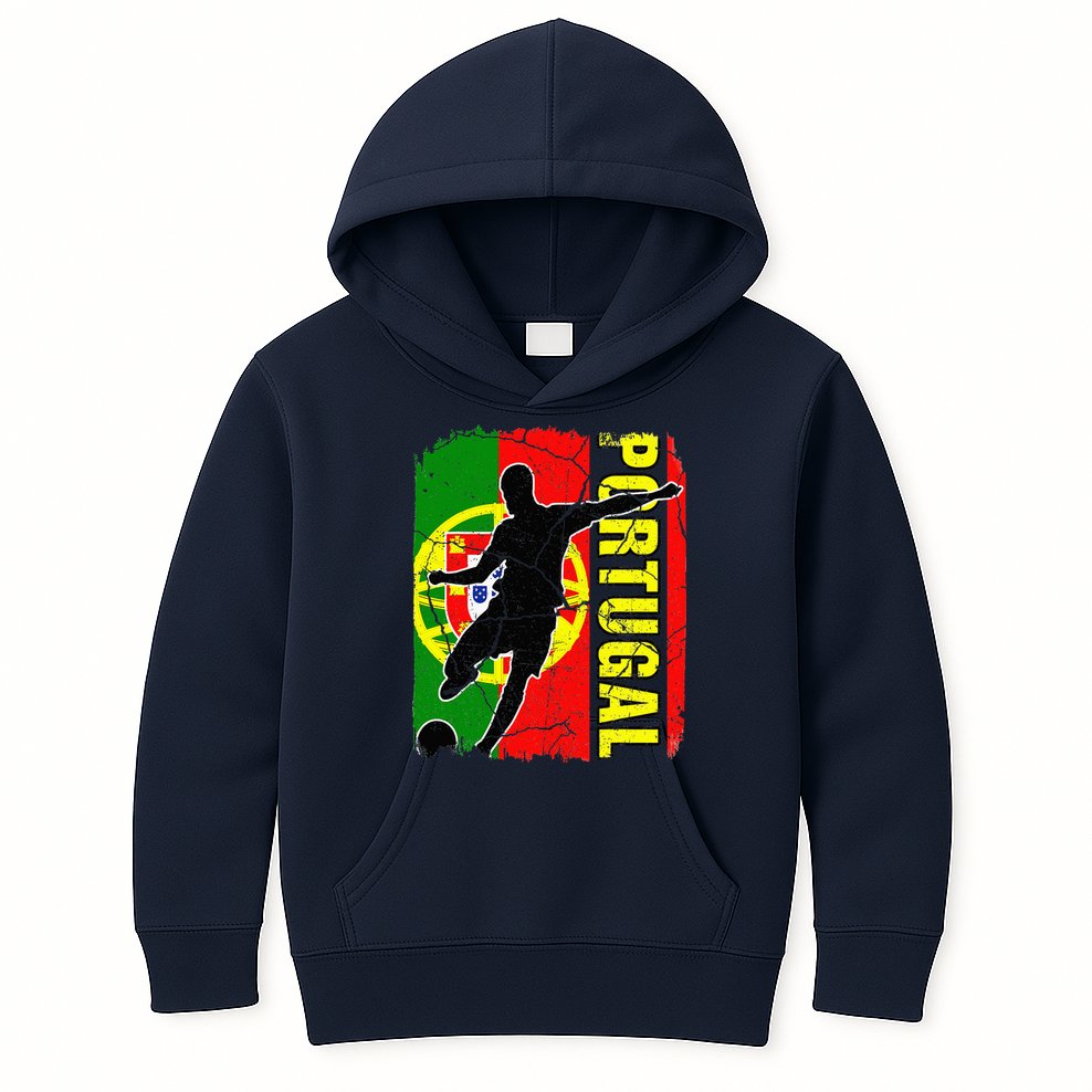 Portugal Soccer Team Portuguese Flag Jersey Kids Hoodie