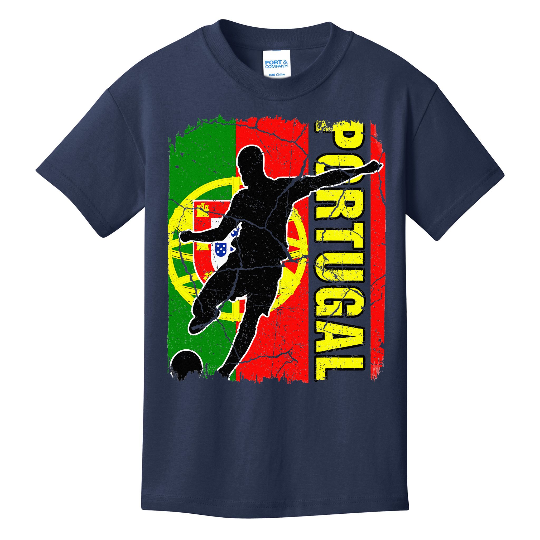 Portugal Soccer Team Portuguese Flag Jersey Kids T-Shirt