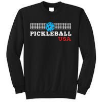 Pickleball Support the Team Pickleball Player USA Flag Sweatshirt