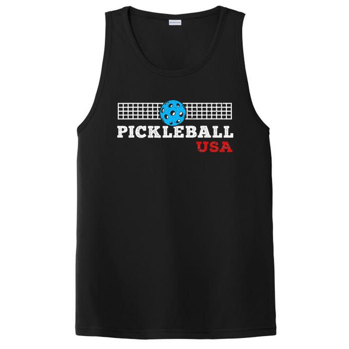 Pickleball Support the Team Pickleball Player USA Flag PosiCharge Competitor Tank