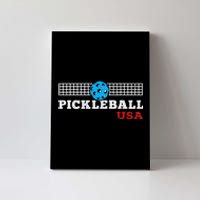 Pickleball Support the Team Pickleball Player USA Flag Canvas