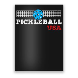 Pickleball Support the Team Pickleball Player USA Flag Poster