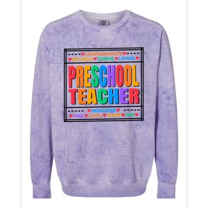 Pre School Teacher Gift Colorblast Crewneck Sweatshirt