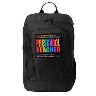 Pre School Teacher Gift City Backpack