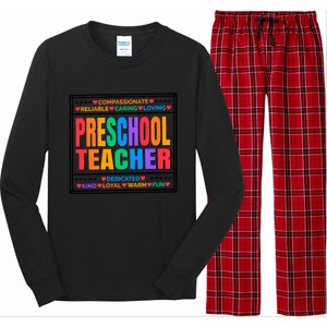 Pre School Teacher Gift Long Sleeve Pajama Set