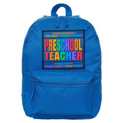 Pre School Teacher Gift 16 in Basic Backpack