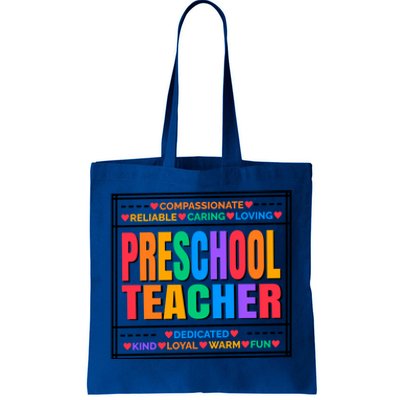 Pre School Teacher Gift Tote Bag