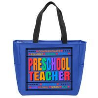 Pre School Teacher Gift Zip Tote Bag