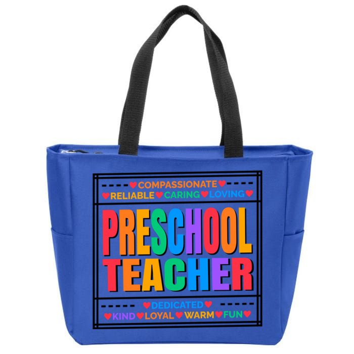 Pre School Teacher Gift Zip Tote Bag