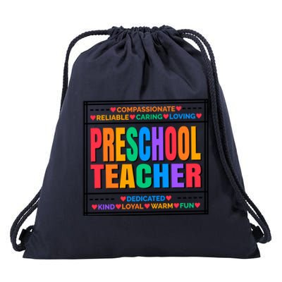 Pre School Teacher Gift Drawstring Bag