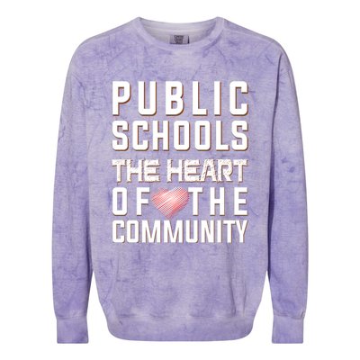 Public Schools The Heart Of The Community Colorblast Crewneck Sweatshirt