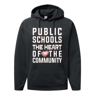 Public Schools The Heart Of The Community Performance Fleece Hoodie