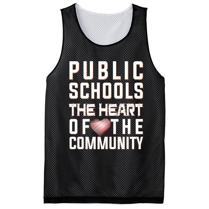 Public Schools The Heart Of The Community Mesh Reversible Basketball Jersey Tank