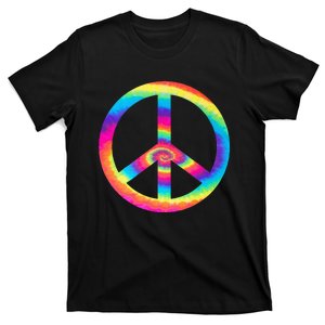 PEACE SIGN Tie Dye 60s 70s Hippies Christmas T-Shirt