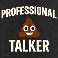 Professional Shit Talker Funny Joke Slogan 7 Panel Mesh Trucker Snapback Hat