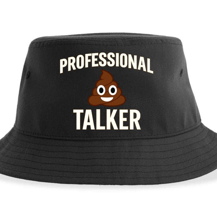 Professional Shit Talker Funny Joke Slogan Sustainable Bucket Hat