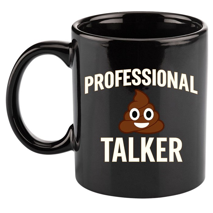 Professional Shit Talker Funny Joke Slogan 11oz C Handle Ceramic Mug