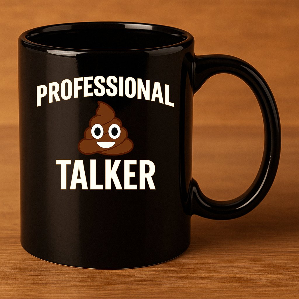 Professional Shit Talker Funny Joke Slogan 11oz C Handle Ceramic Mug