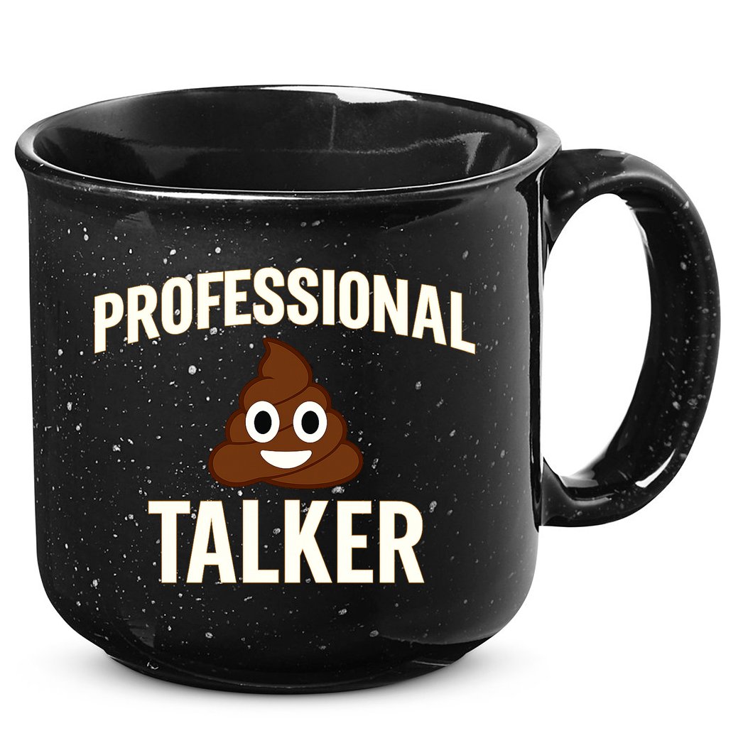 Professional Shit Talker Funny Joke Slogan 15oz Campfire Ceramic Mug