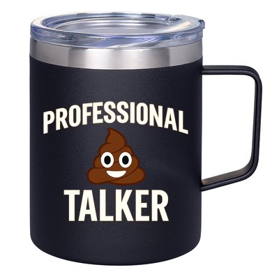 Professional Shit Talker Funny Joke Slogan 12oz Stainless Steel Coffee Mug