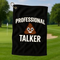 Professional Shit Talker Funny Joke Slogan Golf Towel