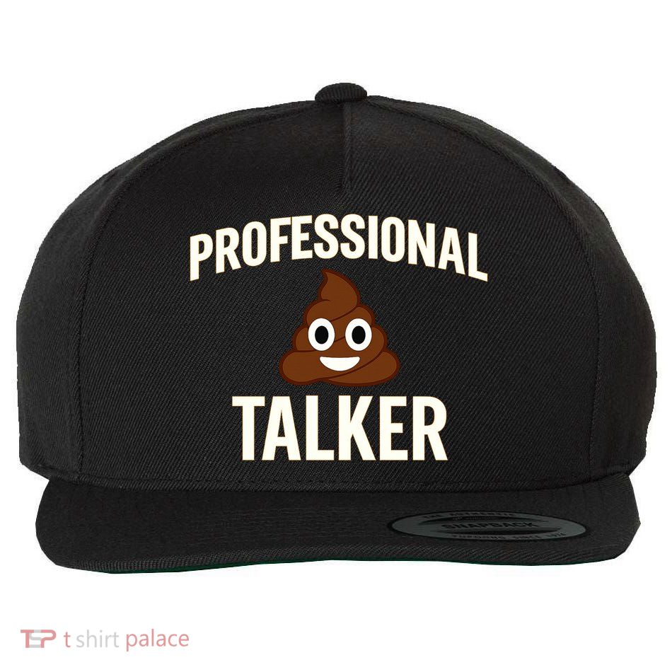 Professional Shit Talker Funny Joke Slogan Wool Snapback Cap