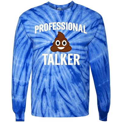 Professional Shit Talker Funny Joke Slogan Tie-Dye Long Sleeve Shirt