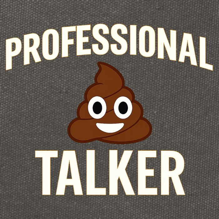 Professional Shit Talker Funny Joke Slogan Cotton Canvas Backpack