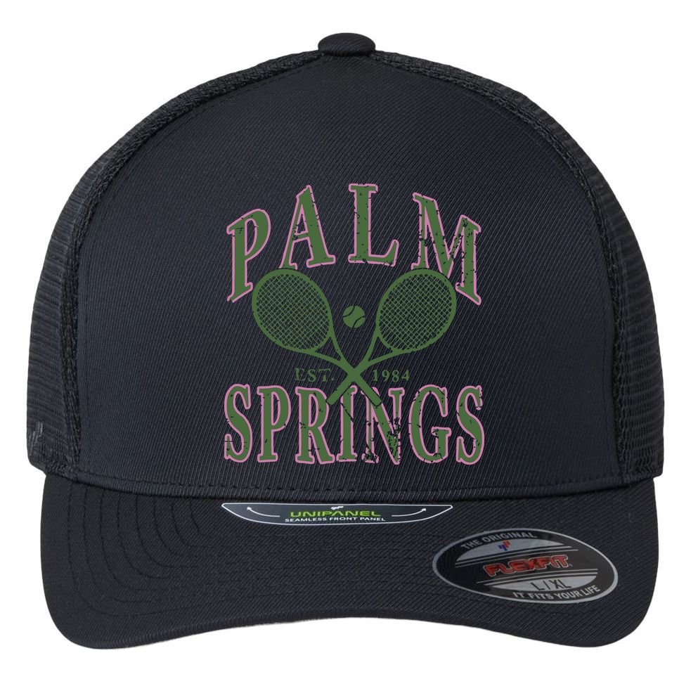 Palm Springs Tennis Flexfit Unipanel Trucker Cap