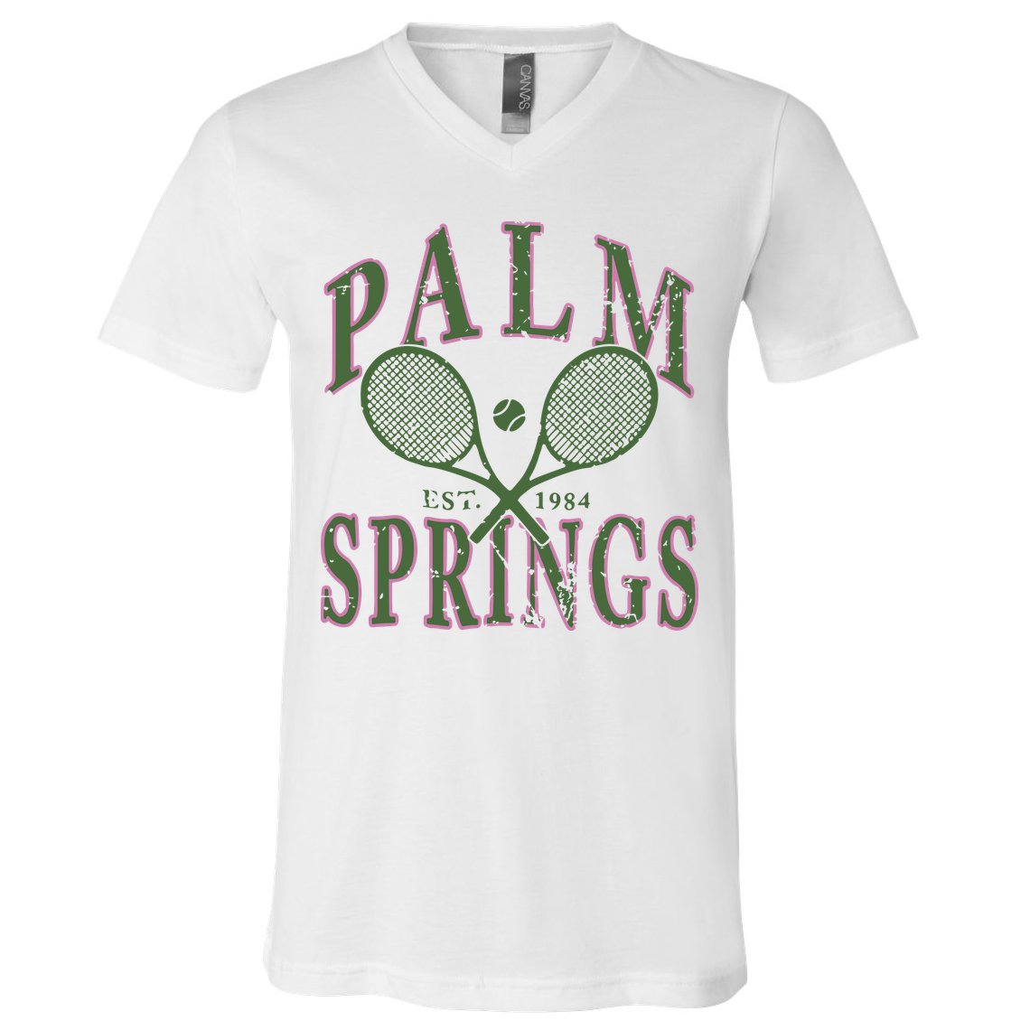 Palm Springs Tennis V-Neck T-Shirt