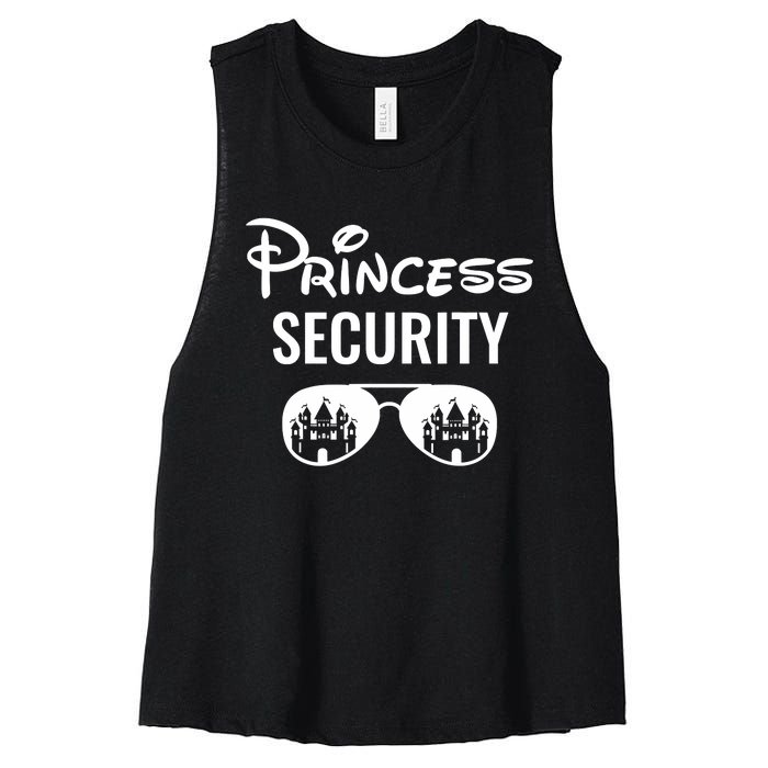 Princess Security Team Big Brother Announcement Birthday Women's Racerback Cropped Tank