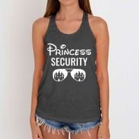 Princess Security Team Big Brother Announcement Birthday Women's Knotted Racerback Tank