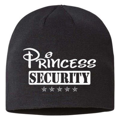 Princess Security Team Birthday Family Trip Dad Mom Daughter Sustainable Beanie