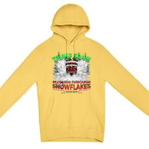 Plow Snowflakes This Christmas And Don A Maga Trump Train 2024 Meaningful Gift Premium Pullover Hoodie