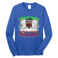 Plow Snowflakes This Christmas And Don A Maga Trump Train 2024 Meaningful Gift Long Sleeve Shirt