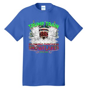 Plow Snowflakes This Christmas And Don A Maga Trump Train 2024 Meaningful Gift Tall T-Shirt