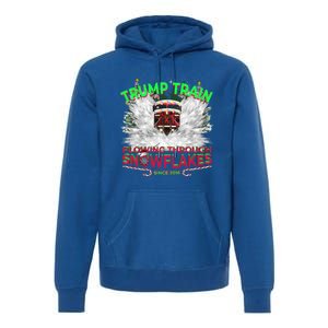 Plow Snowflakes This Christmas And Don A Maga Trump Train 2024 Meaningful Gift Premium Hoodie