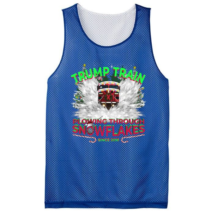 Plow Snowflakes This Christmas And Don A Maga Trump Train 2024 Meaningful Gift Mesh Reversible Basketball Jersey Tank