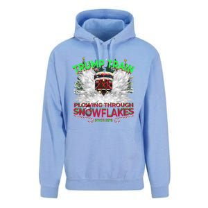 Plow Snowflakes This Christmas And Don A Maga Trump Train 2024 Meaningful Gift Unisex Surf Hoodie