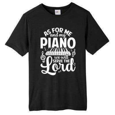 Piano Serve The Lord Christian Piano Player Pianist Keyboard Gift Tall Fusion ChromaSoft Performance T-Shirt