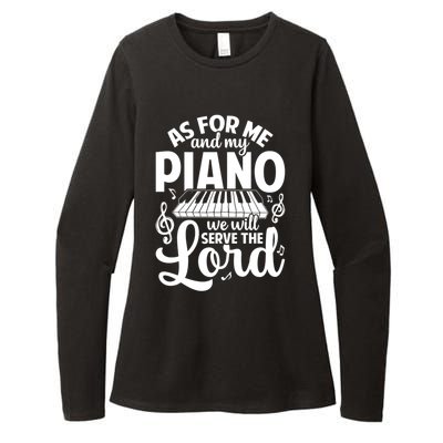 Piano Serve The Lord Christian Piano Player Pianist Keyboard Gift Womens CVC Long Sleeve Shirt