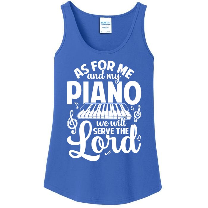 Piano Serve The Lord Christian Piano Player Pianist Keyboard Gift Ladies Essential Tank