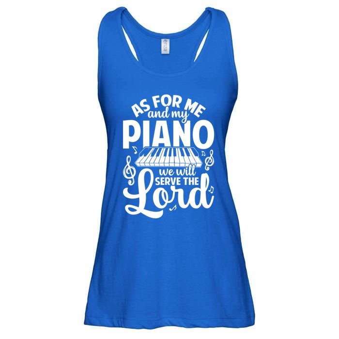 Piano Serve The Lord Christian Piano Player Pianist Keyboard Gift Ladies Essential Flowy Tank